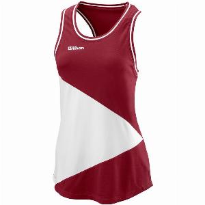 Wilson Team II Débardeur Tank Top Femmes  Rouge Foncé  Blanc