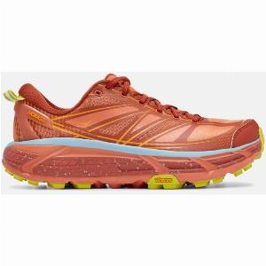 HOKA Mafate Speed 2 Lifestyle Shoes in Baked ClayRadiant Yellow Size 5