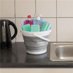 5L Collapsible Folding Silicon Plastic Bucked Ideal for Kitchen Caravan Camping