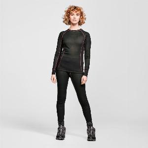 The Edge Womens Baselayer Set  Black Black