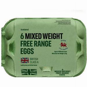 Get 29% Discount on 6 Mixed Weight Free Range British Eggs from Iceland