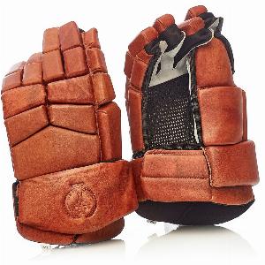 PRO Heritage Brown Leather Ice Hockey Gloves 20