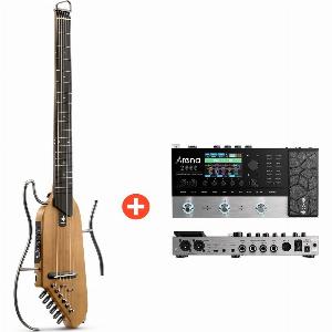 Donner HUSHI Reisegitarre Leise leicht mit Arena 2000 Pedal jetzt 51998 