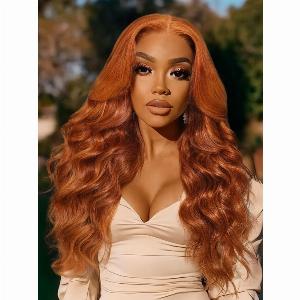 Get 10 Discount on Nadula 13x4 Copper Orange Body Wave Wig with Highlights