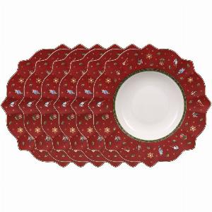 33 Rabatt auf 6teiliges Set Rote Suppenteller 26 cm von Toys Delight