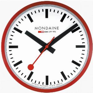 Mondaine Swiss Railways Red Wall Clock A990CLOCK11SBC 250mm