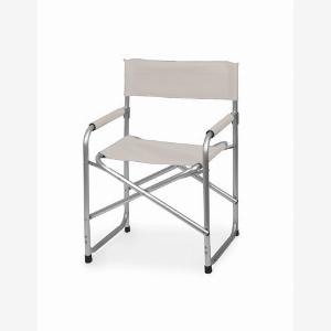 Sedia Regista Pieghevole in Alluminio per Spiaggia 82x57x55 Tortora 3221