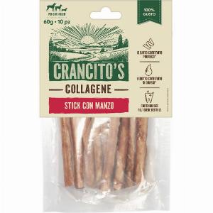 Crancitos Stick Collagene snack naturale per cani  Manzo  60 gr  1 ORDINE scegli lo sconto BZR5  BZR20  200 punti fedeltà