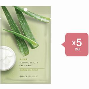 face republic Sleeping Beauty Face Mask  23ml  Soothing Aloe Extract 5ea Set