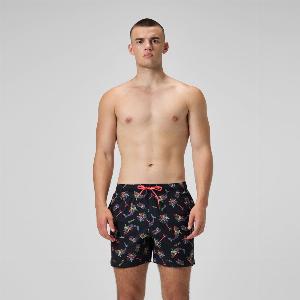 50 Rabatt auf Herren Badeshorts in SchwarzOrange 40 cm Länge