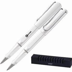 Enjoy 48 savings on 25 custom Lamy Safari white rollerball pens with capoff design