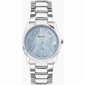 Accurist Accurist Everyday Ladies Watch Silver Case Stainless Steel Bracelet with Blue Dial 30mm