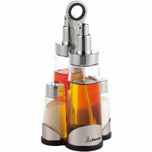 Set 5 Pezzi Olio e Aceto in Vetro e Acciaio Inox ora a 1290