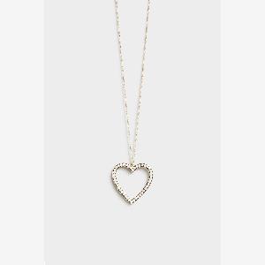 Collier Doré Pendentif Coeur En Perles