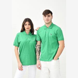LACOSTE Polo verde per uomo e donna con patch logo coccodirllo