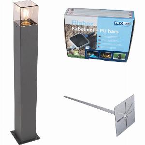 27 Rabatt 70 cm anthrazit Außenleuchte mit Erdungsstift Kabelmuffe