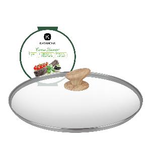 Coperchio 32 cm in vetro Black Stone