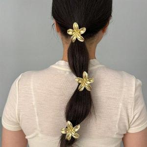 Élastique à cheveux Bauhinia doré tendance EuropeAmérique 20
