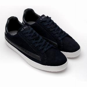 Get 23 Discount on Olympus Midnight Blue Nubuck Low Top Trainers