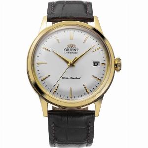 Orient Bambino Mechanical White Dial Brown Leather Strap Unisex Watch RAAC0M01S30B
