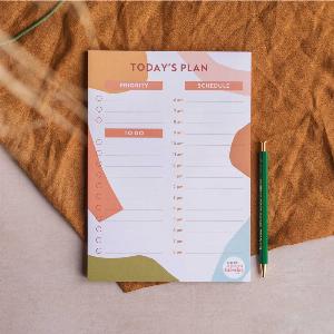 A5 Daily Planner Pad  Boho Paper Shapes Now 595 Save 30