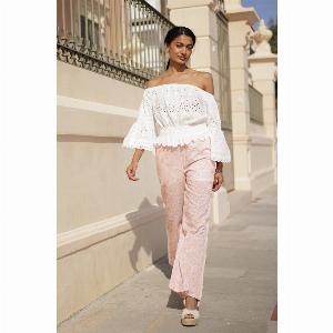 Moda Mare Positano Scopri il 29% di sconto su pantaloni palazzo floreali rosa