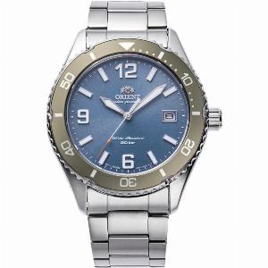 Orient Mako Solar Quartz Blue Dial Steel Strap Menaposs Watch RAWJ0002L10B