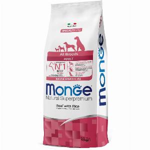 Monge Manzo e Riso per Cani di Tutte le Razze 12 kg ora a 4605