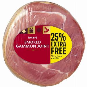 Enjoy a 21 Discount on Iceland Smoked Gammon Joint 950g