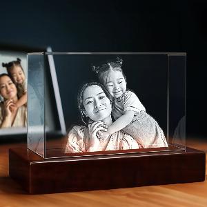 3D Crystal Engraving for Mom RectangleStandard Medium
