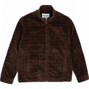 Hikerdelic Plaid Corduroy Track Jacket Brown
