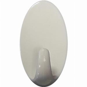 Gancio adesivo in pvc  bianco H65 X L40 mm  portata max 5 Kg