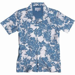 Enjoy 42 Discount on the Blue Bloom Open Collar Shirt Size XXXL