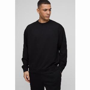 Felpa nera oversize girocollo da 25  a 9  sconto 64