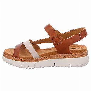 Pikolinos Palma W4N0968 Leather Womens Hook and loop Sandals  Marfil Bra  SizeUK 885