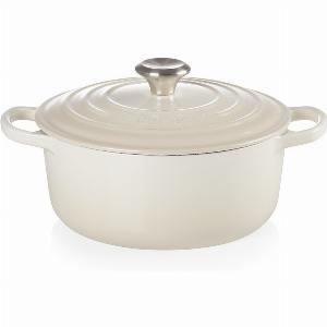 Le Creuset Bräter Signature Rund aus Gusseisen in Meringue 20 cm jetzt für 19875 