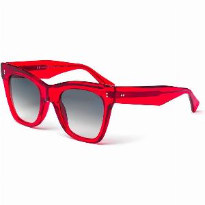 Laps Collection Woman ISABELLA 023LP 053GLS Outlet sunglasses Acetate Red Grey Oversize Antiglare Shaded