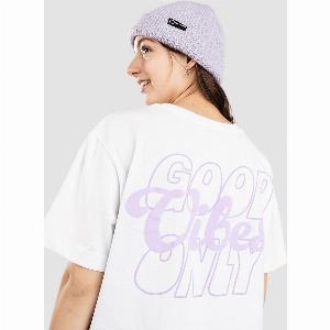 Miss Tee Good Vibings Wording TShirt white