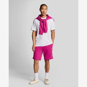 Lyle  Scott Mens Lyle Athletic Graphic TShirt in WHITE FUCHSIA