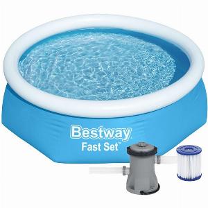 BestWay 8ft x 24inch Fast Set Above Ground Swimming Pool With Filter