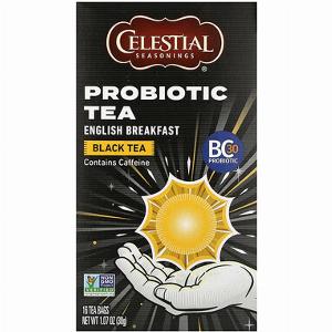 Celestial Seasonings Probiotic Black Tea English Breakfast 16 Tea Bags 107 oz 30 g