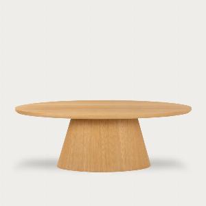 Table à manger ovale en placage chêne et bois massif 220 Fuji