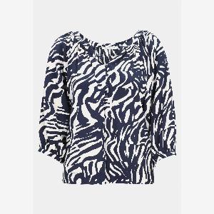 BETTY  CO Schlupfbluse mit Print  Dark BlueNature