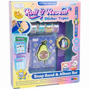 Roll and Reveal Sticker Tapes Snap Band and Album Craft Set