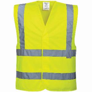 Portwest Two Band and Brace Class 2 Hi Vis Waistcoat Yellow S  M