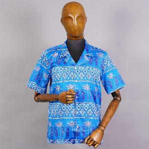 None Of The Above Camicia Bowling Shirt  Blue  NOTABWL011 BOWLING