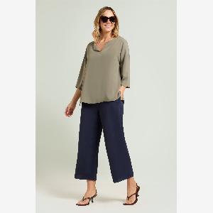 Luisa viola blusa in tessuto fluido silky touch donna