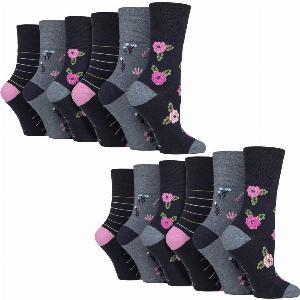 Enjoy 20 Discount on 12 Pairs of Ladies Cotton Patterned Socks