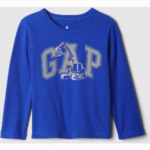 Risparmia il 30 su tshirt GAP manica lunga cotone blu elettrico 1218M
