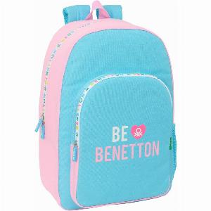 Schulrucksack Benetton Unique in Rosa und Türkis 30 x 46 x 14 cm jetzt 2374